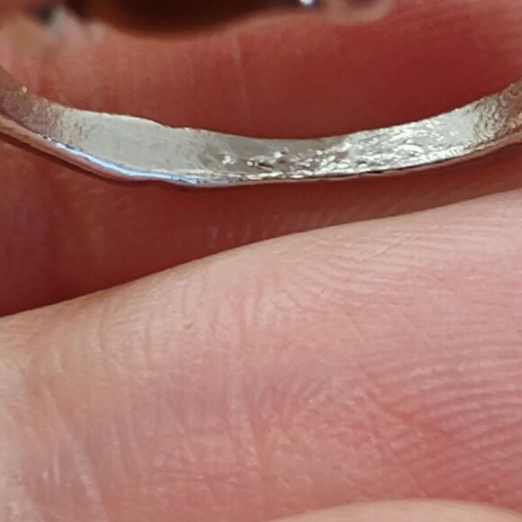 Oval Tiger Eye Ring Silver Leaf Setting Size 6.5 - Picture 7 of 9